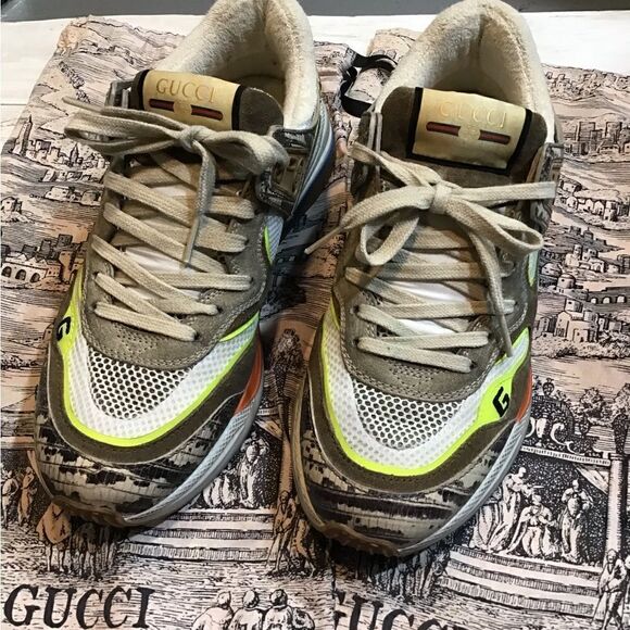 "Gucci Ultrapace Sneakers - Men's Size 7- Rare Design" - Picture 1 of 10